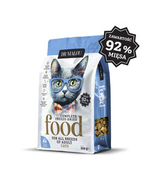 DR MALOU Nourriture lyophilisée Canard avec agneau Nourriture sèche pour chats 500g