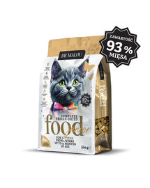 DR MALOU Kitten Nourriture lyophilisée Poulet au lait de chèvre et au jaune d'œuf pour chatons 500g