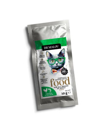 DR MALOU Nourriture lyophilisée Poulet et Saumon Nourriture sèche pour chats 10g