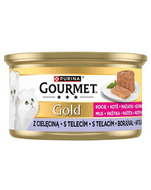 GOURMET Gold Kitten Mousse Veau, pâtée pour chaton 85 g