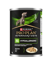 PURINA PRO PLAN Veterinary Diets Canine HA Pâtée Hypoallergenique pour chiens adultes et chiots contre les intolérances alimentaires 400g