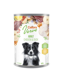 CALIBRA Dog Verve GF Adult Chicken & Duck 400 g nourriture humide sans céréales avec poulet et canard pour chiens