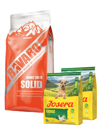 JOSERA Bavaro Solid Adult 20/8 18 kg + 2 x 900 g de croquettes offerts