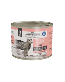COUNTRY OF ANIMALS Cat Monoprotein Lamb agneau, nourriture humide pour chats 200g