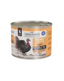 COUNTRY OF ANIMALS Kittens Monoprotein Turkey 200g dinde, nourriture humide pour chatons 200g