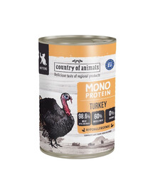 COUNTRY OF ANIMALS Kittens Monoprotein Turkey dinde, nourriture humide pour chatons 400g