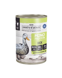COUNTRY OF ANIMALS Cat Monoprotein Duck canard, nourriture humide pour chats 400g