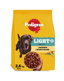 PEDIGREE Adult Light au poulet et légumes nourriture sèche hypocalorique pour chiens 2,6kg