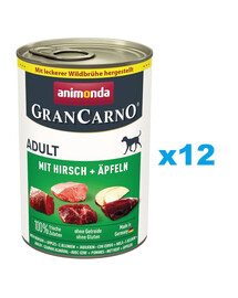 ANIMONDA GranCarno Adult jeleń z jabłkiem 12x400 g