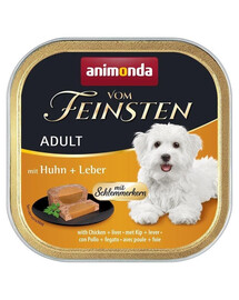 ANIMONDA Vom Feinsten Gourmet centre Adult au poulet et au foie Pâtée pour chiens 150g