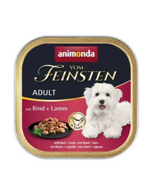 ANIMONDA Vom Feinsten in Sauce Adult au bœuf et à l'agneau 150g nourriture humide en sauce pour chiens