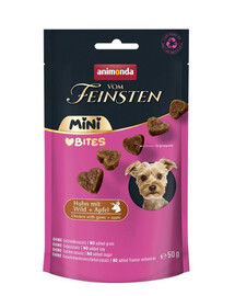 ANIMONDA Vom Feinsten Mini Bites poulet avec gibier et pomme 50g friandises pour petits chiens