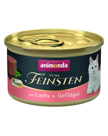 ANIMONDA Vom Feinsten Mousse au saumon et au poulet 85 g mousse pour chats