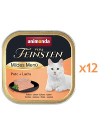 ANIMONDA Vom Feinsten Mild Menu Turkey and Salmon cat pâté 12x100g