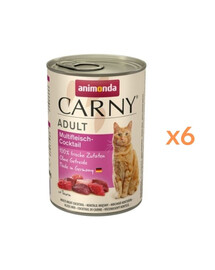 ANIMONDA Karma pour chat Carny Adult cocktail de viande 6x85 g