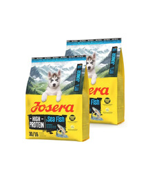 JOSERA High Protein Junior Sea Fish: aliments riches en protéines pour chiots 2 x 900 g