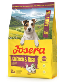 JOSERA Mini Adult Chicken and Rice: aliments sans gluten pour chiens de petite taille 2x3 kg