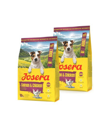 JOSERA Mini Adult Salmon and Chicken: aliments sans gluten avec sauce pour chiens de petite taille 2x3 kg