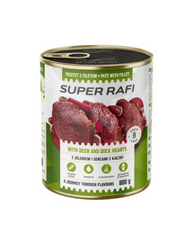 RAFI Super au cerf et cœurs de canard 800g pâté pour chiens
