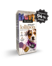 DR MALOU Liofilisé Lollipop Saveurs mixtes friandises carnées pour chiens 2×48 g (6 pcs)