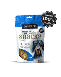 DR MALOU Liofilisé Morceaux de thon 100% friandises pour chiens 2×50 g