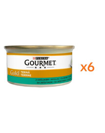 GOURMET Gold Pâté Lapin, pâtée pour chat 6×85 g