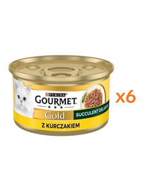 GOURMET Gold Adult Succulent Delights au poulet 6x85g