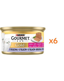 GOURMET Gold Kitten Mousse Veau, pâtée pour chaton 6×85 g