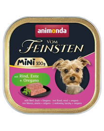 ANIMONDA Vom Feinsten Mini with Beef, Duck, and Oregano Wet Food for Small Breed Dogs 6x100g