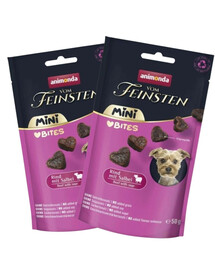 ANIMONDA Vom Feinsten Mini Bouchées bœuf & sauge, friandises pour petits chiens 6×50 g