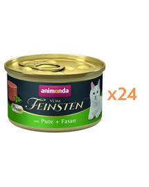 ANIMONDA Vom Feinsten Mousse au poulet et au thon mousse pour chats 24x85g