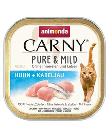 ANIMONDA Carny Pure & Mild Chicken and Cod Wet Cat Food 6x100g