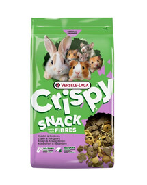 VERSELE-LAGA Crispy Snack with Fibres : friandises riches en fibres pour lapins et rongeurs, 550 g