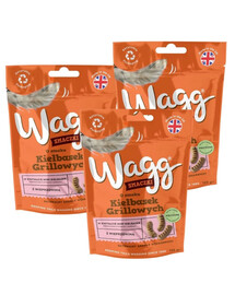 WAGG au goût de saucisses grillées friandises pour chien 3x125g