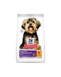HILL’S Science Plan Adult Small Mini Sensitive Stomach Skin poulet croquettes pour chiens sensibles petites et mini races 6 kg