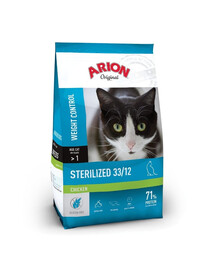 ARION Original Sterilized 33/12 Chicken croquettes au poulet complètes pour chats stérilisés 300 g