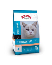 ARION Original Sterilized 33/12 Salmon croquettes au saumon complètes pour chats stérilisés 300 g