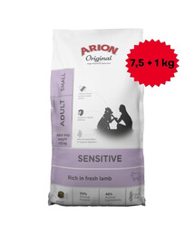 ARION Original Sensitive Small pour chiens de petites races au système digestif sensible 7,5+1 kg