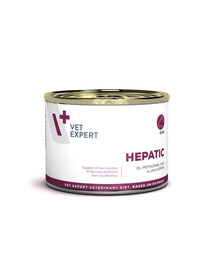 VET EXPERT Veterinary Diet Dog Hepatic pâtée pour chiens nécessitant un soutien de la fonction hépatique 200 g