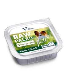 RAW PALEO Pâtée Duck Mini Adult pâtée au canard pour chiens adultes de petite taille 150 g