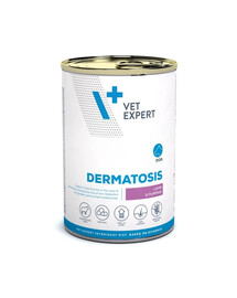 VET EXPERT Veterinary Diet Dog Dermatosis Agneau, potiron pâtée dermatologique pour chien 400 g