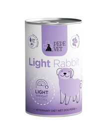 PAKA ZWIERZAKA PEPE Vet Light Rabbit pâtée pour chiens soutien à la réduction du surpoids 400 g