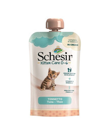 SCHESIR Kitten Care, pâte au thon, nourriture humide pour chatons, 150 g