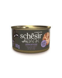 SCHESIR After Dark Poulet au bouillon de canard, nourriture humide pour chats, 80 g