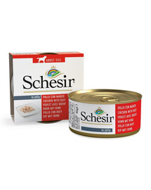 SCHESIR Filets de poulet et de bœuf en gelée, 6 x 150 g