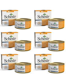 SCHESIR Filets de poulet à l’aloe vera en gelée pour chats 6×150 g