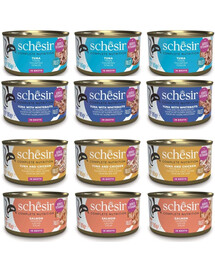SCHESIR Assortiment de saveurs en bouillon, 12 x 85 g (4 saveurs)