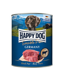 HAPPY DOG Sensible Pure Germany – Nourriture humide pour chiens au bœuf, 800 g