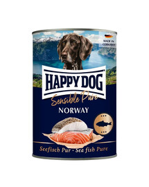 HAPPY DOG Sensible Norway Poisson – Croquettes humides pour chiens 400 g