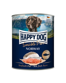 HAPPY DOG Sensible Norway Poisson nourriture humide pour chiens 800g
